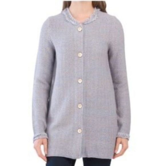 J McLaughlin Fringe Long Nan Cardigan Sweater XS Extra Small $199 - Picture 1 of 9